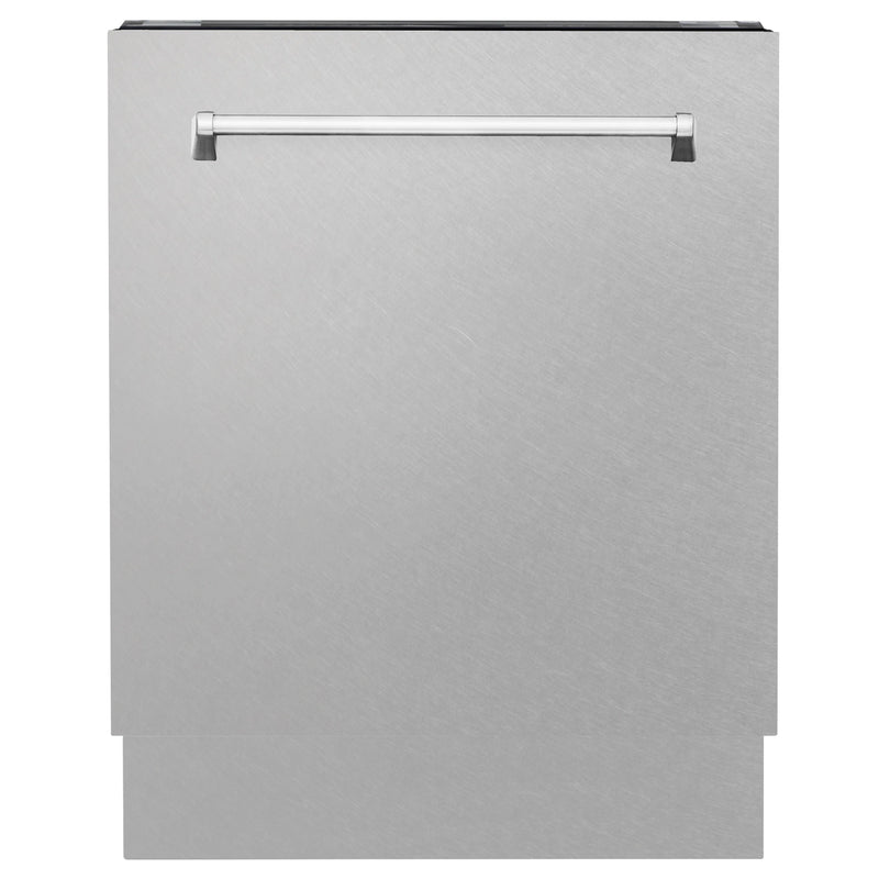 ZLINE 3-Piece Appliance Package - 36-inch Gas Range, Tall Tub Dishwasher & Premium Wall Mount Hood in DuraSnow Stainless Steel (3KP-RGSRH36-DWV)