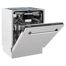 ZLINE 24-Inch Tallac Series 3rd Rack Dishwasher in Satin Stainless Steel with Stainless Steel Tub, 51dBa (DWV-SN-24)