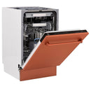 ZLINE 18-Inch Tallac Series 3rd Rack Top Control Dishwasher in Copper with Stainless Steel Tub, 51dBa (DWV-C-18)
