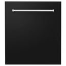 ZLINE 24-Inch Tallac Series 3rd Rack Dishwasher in Black Matte with Stainless Steel Tub, 51dBa (DWV-BLM-24)