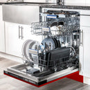 ZLINE 24-Inch Tallac Series 3rd Rack Dishwasher in Red Gloss with Stainless Steel Tub, 51dBa (DWV-RG-24)