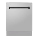 ZLINE 3-Piece Appliance Package - 30-Inch Legacy Autograph Dual Fuel Range, 36-Inch French Door Refrigerator with Water Dispenser, Dishwasher, in Stainless Steel with Matte Black Accents