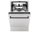 ZLINE Autograph Edition 18-Inch Compact 3rd Rack Top Control Dishwasher in Satin Stainless Steel with Matte Black Handle, 51dBa (DWVZ-SN-18-MB)