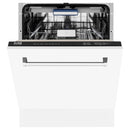 ZLINE 24-Inch Tallac Series 3rd Rack Dishwasher in White Matte with Stainless Steel Tub, 51dBa (DWV-WM-24)