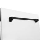 ZLINE Autograph Edition 24-Inch 3rd Rack Top Control Tall Tub Dishwasher in White Matte with Matte Black Handle, 51dBa (DWVZ-WM-24-MB)