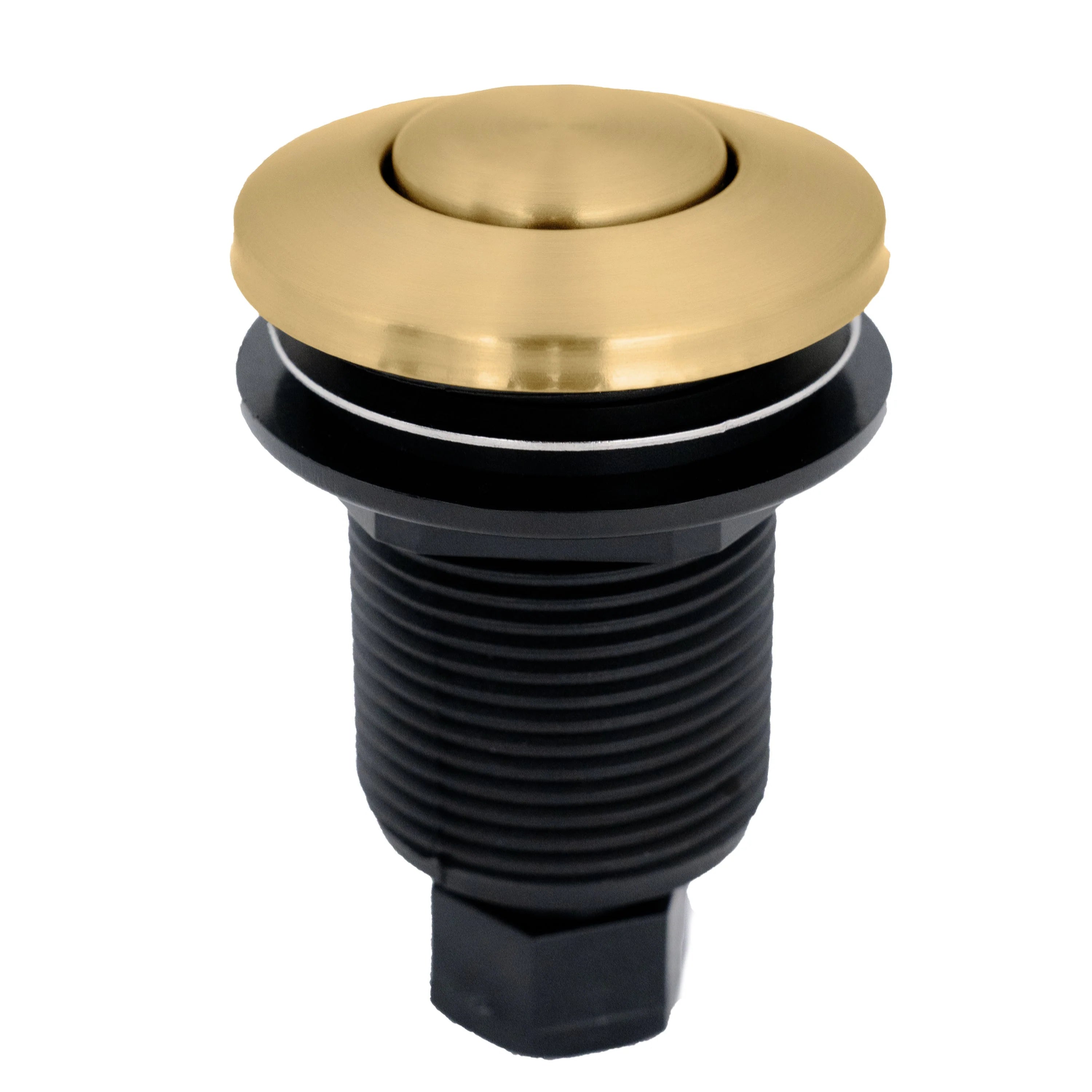 Champagne bronze garbage disposal air switch button with round cap