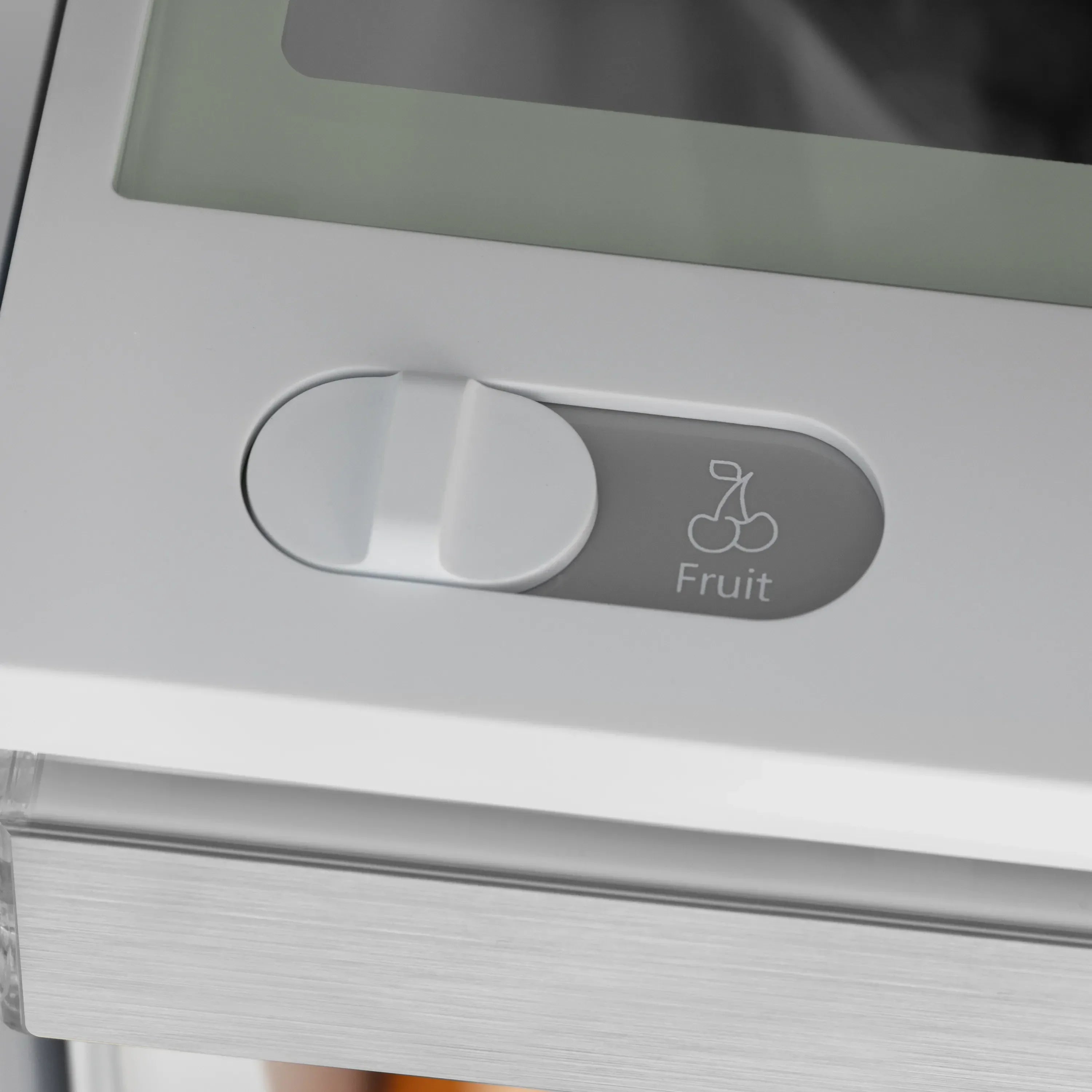 Refrigerator fruit drawer with Fruit selector control