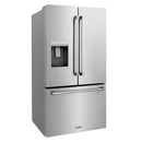 ZLINE 36-Inch 28.9 cu. ft. Standard-Depth French Door External Water Dispenser Refrigerator with Dual Ice Maker in Fingerprint Resistant Stainless Steel (RSM-W-36)