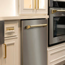 ZLINE Autograph 24-Inch Monument 3rd Rack Dishwasher with Polished Nickel Helix Handle, 45dBa (DWMTZ-30424-KPN)