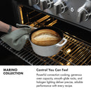 ZLINE Autograph Edition 36-Inch 5.2 Cu. Ft. Marino Dual Fuel Range with 6 Burner Gas Cooktop and Electric Convection Oven in Stainless Steel with Polished Gold Accents (MDRZ-36-G)