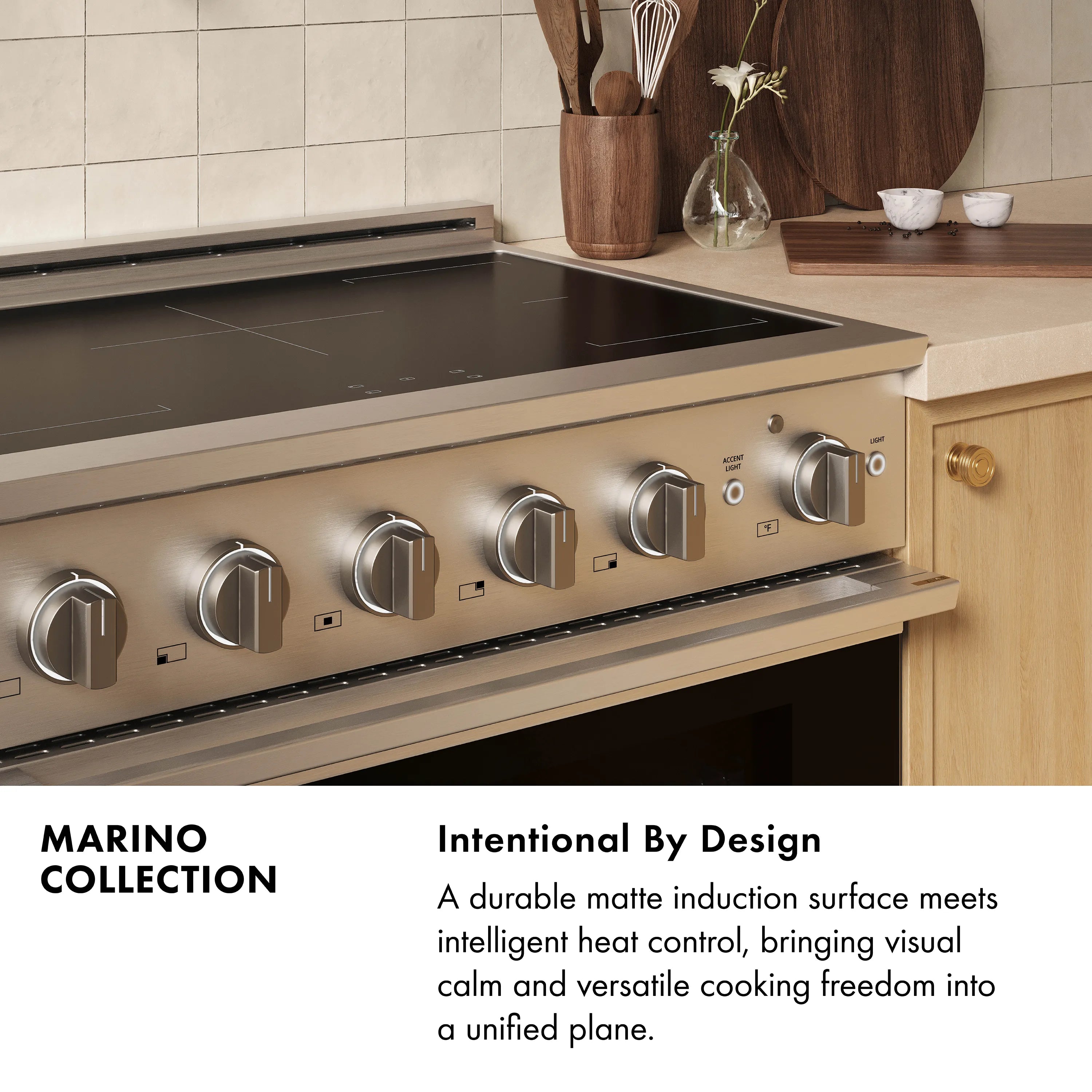 ZLINE 30-Inch 4.2 cu. ft. Marino Induction Range with 4 Element Cooktop and Electric Convection Oven in Stainless Steel (MINR30)