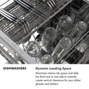 ZLINE Autograph Edition 24-Inch 3rd Rack Top Touch Control  Dishwasher in Stainless Steel with Gold Handle, 45 dBa (DWMTZ-304-24-G)