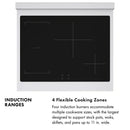 ZLINE 30-Inch, 4.2 Cu. Ft. Paramount Induction Range with 4 Element Cooktop and Electric Convection Oven in Stainless Steel with Polished Gold Accents (SINRZ-30-G)