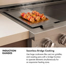 ZLINE Autograph Edition 30-Inch 4.2 cu. ft. Paramount Induction Range with 4 Element Cooktop and Electric Convection Oven in Satin Stainless Steel with White Matte Door and Matte Black Accents (SINRSZ-WM-30-MB)