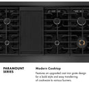 ZLINE 48-Inch 6.7 Cu. Ft. Paramount Double Oven Gas Range with 8 Burner Cooktop in Black Satin Stainless Steel (SGRBS-48)