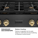 ZLINE Autograph 30-Inch Paramount Gas Rangetop with 4 Burners and Porcelain Cooktop in Black Satin and Champagne Bronze Accents (SRTBSZ-30-CB)