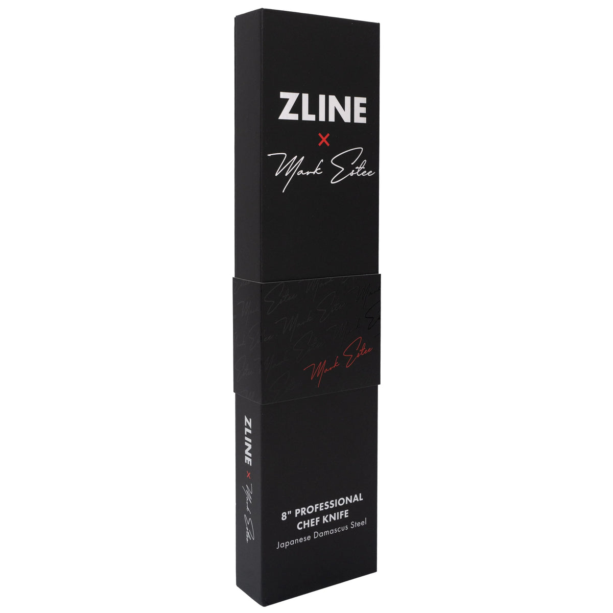ZLINE Mark Estee 8-inch professional chef knife box, side view