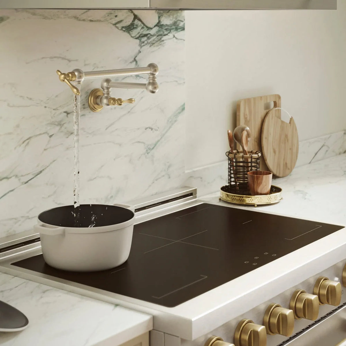 ZLINE Autograph Edition Rembrandt Pot Filler in Brushed Nickel and Champagne Bronze (REM-FPF-ZBNCB)