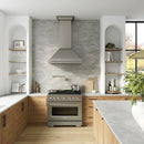 ZLINE 36-Inch 5.2 cu. ft. Paramount Dual Fuel Range with 6 Burner DuoPro™ Cooktop and Electric Convection Oven in Stainless Steel (PSDR36)