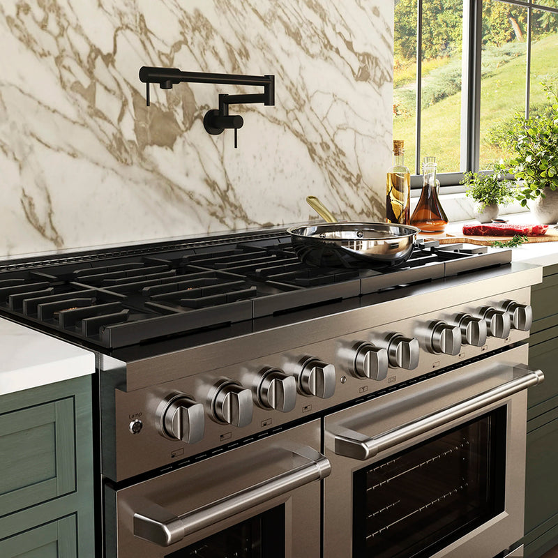 ZLINE 48-Inch 6.7 cu. ft. Paramount Dual Fuel Range with 8 Burner DuoPro™ Cooktop and Dual Ovens in Stainless Steel (PSDR48)