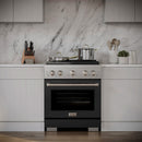 ZLINE 30-Inch 4.2 cu. ft. Paramount Gas Range with 4 Burner DuoPro™ Cooktop and Convection Gas Oven with Black Matte Door (PSGR-BLM-30)