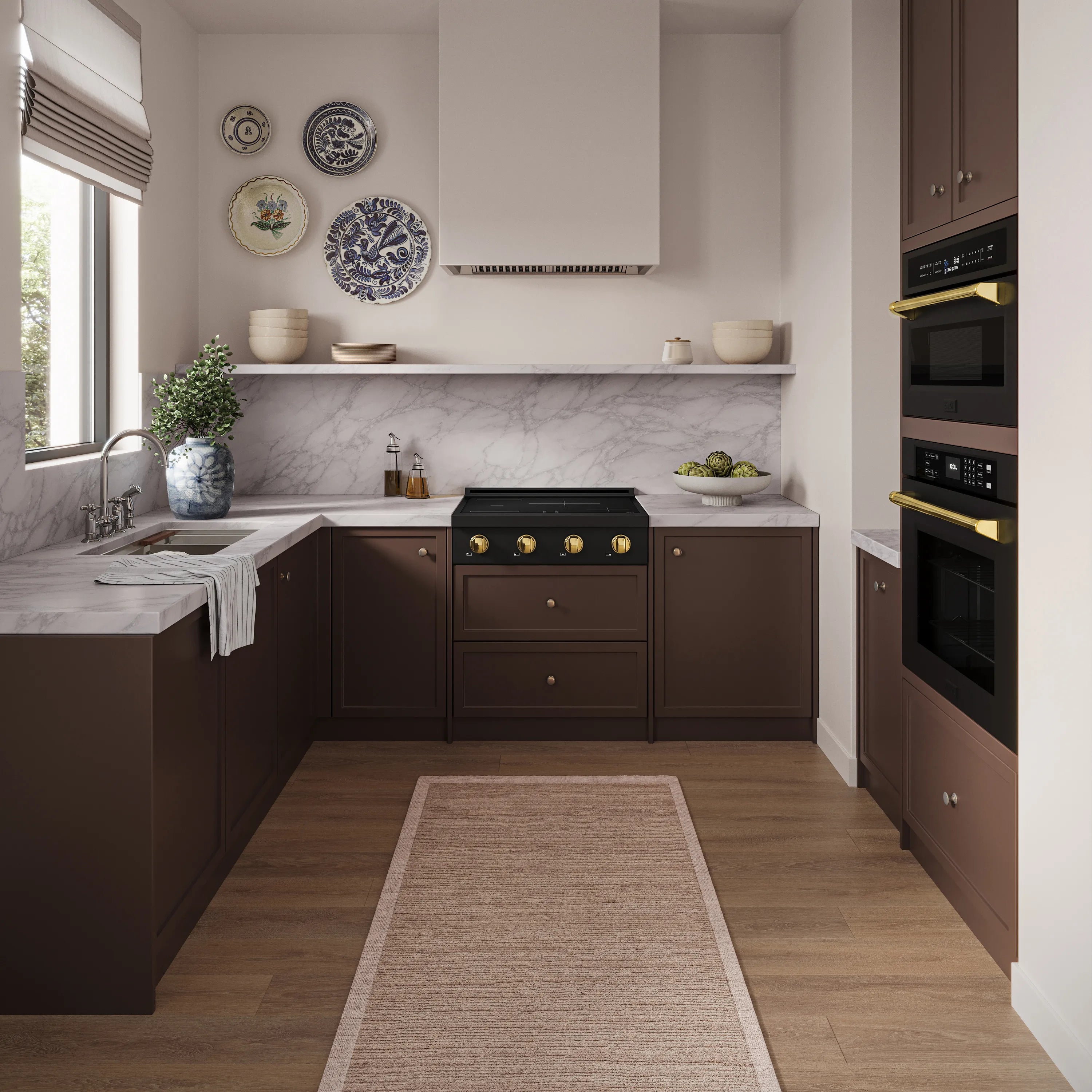 ZLINE Autograph Edition 30-Inch Paramount Induction Rangetop with 4 Element Cooktop in Black Stainless Steel and Polished Gold Accents (SINRTBZ-30-G)