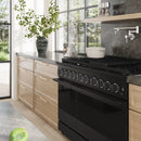 ZLINE 48-Inch 6.7 Cu. Ft. Marino Double Oven Dual Fuel Range with 8 Burner Gas Cooktop in Black Stainless Steel (MDRB-48)