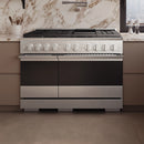 ZLINE 48-Inch 6.7 Cu. Ft. Marino Double Oven Dual Fuel Range with 8 Burner Gas Cooktop in Satin Stainless Steel (MDRS-48)