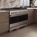 ZLINE 48-Inch 6.7 Cu. Ft. Marino Double Oven Gas Range in Stainless Steel with 8 Brass Burners (MGR-BR-48)
