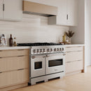 ZLINE 48-Inch 6.7 Cu. Ft. Classic Dual Fuel Range with 8 Burner DuoPro™ Cooktop and Dual Ovens in Satin Stainless Steel (PCDRS-48)