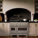 ZLINE 48-Inch 6.7 Cu. Ft. Classic Gas Range with 8 Burner DuoPro™ Cooktop and Dual Ovens in Satin Stainless Steel (PCGRS-48)