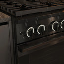 ZLINE 36-Inch 5.2 Cu. Ft. Marino Gas Range with 6 Burner Cooktop and Convection Gas Oven in Black Stainless Steel (MGRB-36)