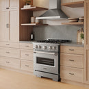 ZLINE 30-Inch 4.2 Cu. Ft. Classic Gas Range with 4 Burner DuoPro™ Cooktop and Convection Gas Oven in Stainless Steel (PCGR30)