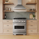 ZLINE 30-Inch 4.2 Cu. Ft. Classic Gas Range with 4 Burner DuoPro™ Cooktop and Convection Gas Oven in Satin Stainless Steel (PCGRS-30)
