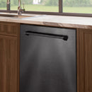 ZLINE 24-Inch Monument Series 3rd Rack Top Touch Control Dishwasher in Black Stainless Steel with Stainless Steel Tub, 45dBa (DWMT-BS-24)