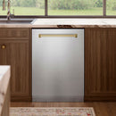 ZLINE Autograph Edition 24-Inch 3rd Rack Top Touch Control  Dishwasher in Stainless Steel with Champagne Bronze Handle, 45 dBa (DWMTZ-304-24-CB)