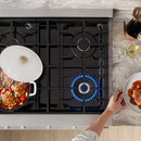 ZLINE 30-Inch 4.2 Cu. Ft. Marino Gas Range with Convection Gas Oven in Satin Stainless Steel with 4 Brass Burners (MGRS-BR-30)