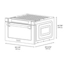 ZLINE 24-Inch 1.2 cu. ft. Built-in Microwave Drawer with a Traditional Handle in Stainless Steel (MWD-1-H)