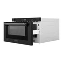 ZLINE 5-Piece Appliance Package - 36-Inch Paramount Dual Fuel Range, Wall Mount Range Hood, 36-Inch French Door Refrigerator with Water Dispenser, Dishwasher, and 30-Inch Microwave Drawer in Black Stainless Steel