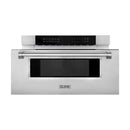 ZLINE 5-Piece Appliance Package - 30-Inch Classic Gas Range, Wall Mount Range Hood, 36-Inch French Door Refrigerator with Water Dispenser, Dishwasher, and 30-Inch Microwave Drawer in Stainless Steel