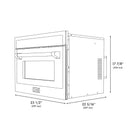 ZLINE Autograph Edition 24-Inch 1.6 cu ft. Built-in Convection Microwave Oven in Stainless Steel with Gold Accents (MWOZ-24-G)