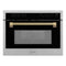 ZLINE Autograph 24-Inch Microwave Oven in Stainless Steel and Champagne Bronze Helix Handle (MWOZ-24-KCB)