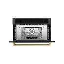ZLINE Autograph Edition 2-Piece Appliance Package - 30-Inch Single Wall Oven with Self-Clean and 30-inch Built-In Microwave Oven in Black Stainless Steel with Champagne Bronze Trim