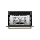ZLINE Autograph 30-Inch Microwave Oven in Black Stainless Steel and Champagne Bronze Helix Handle (MWOZ-30-BS-KCB)