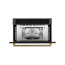 ZLINE Autograph 30-Inch Microwave Oven in Black Stainless Steel and Polished Gold Helix Handle (MWOZ-30-BS-KG)