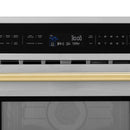 ZLINE Autograph Edition 2-Piece Appliance Package - 30-Inch Single Wall Oven with Self-Clean and 30-inch Built-In Microwave Oven in Stainless Steel with Gold Trim