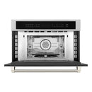 ZLINE Autograph 30-Inch Microwave Oven in Stainless Steel and Polished Nickel Helix Handle (MWOZ-30-KPN)