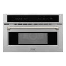 ZLINE Autograph 30-Inch Microwave Oven in Stainless Steel and Polished Nickel Helix Handle (MWOZ-30-KPN)