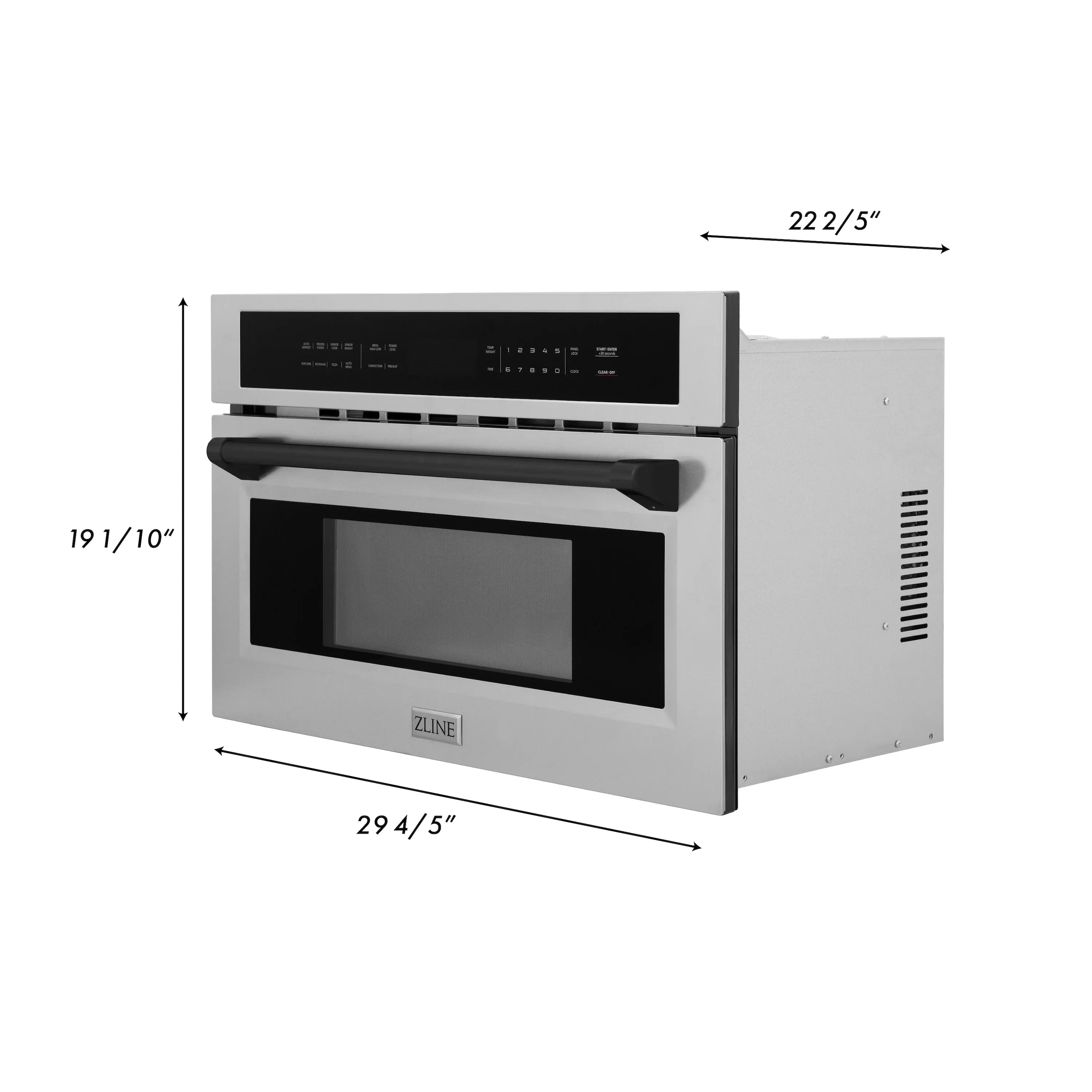 Stainless single wall oven dimensions with matte black trim