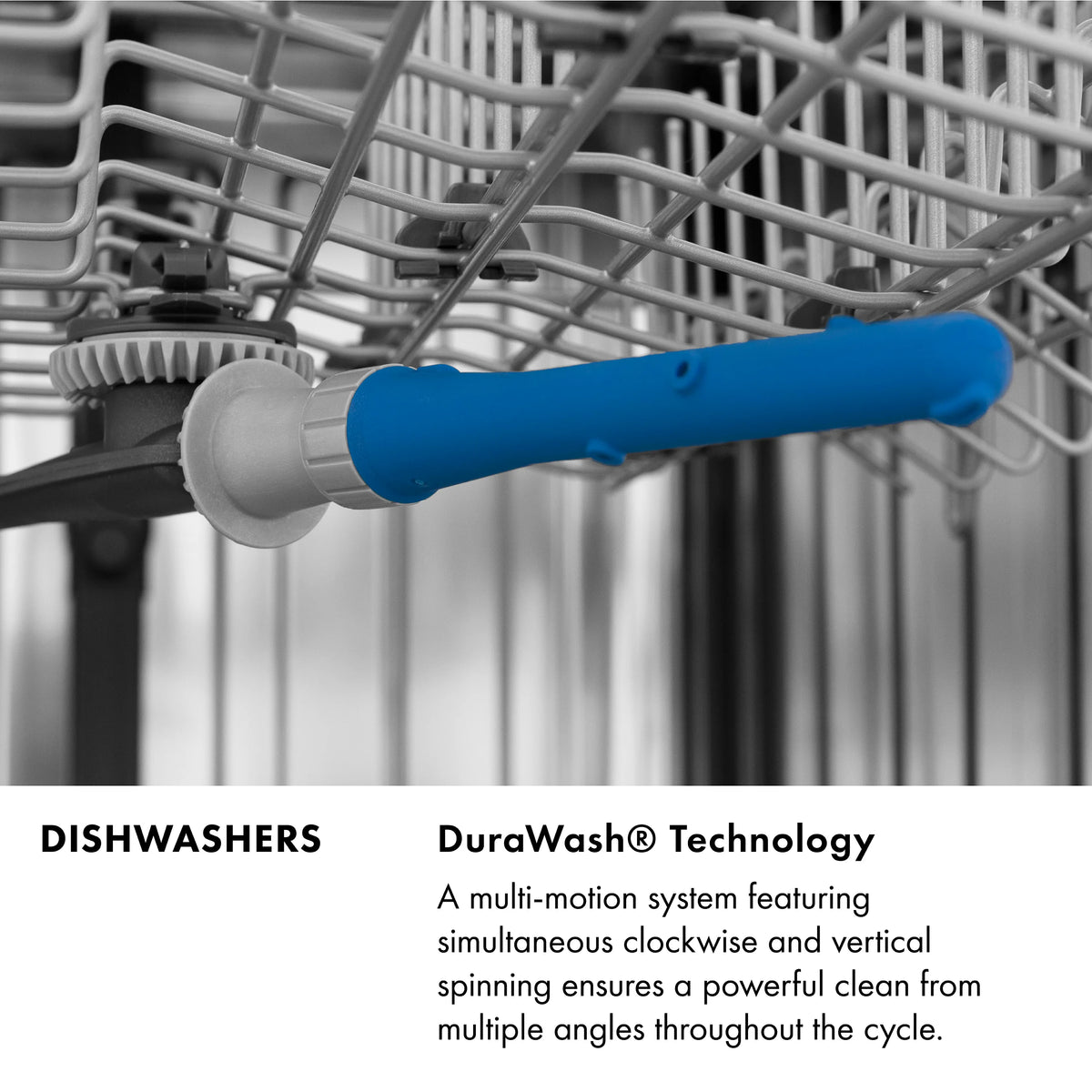 ZLINE Autograph 24-Inch Monument Dishwasher in Black Stainless Steel with Polished Gold Helix Handle, 44dBa